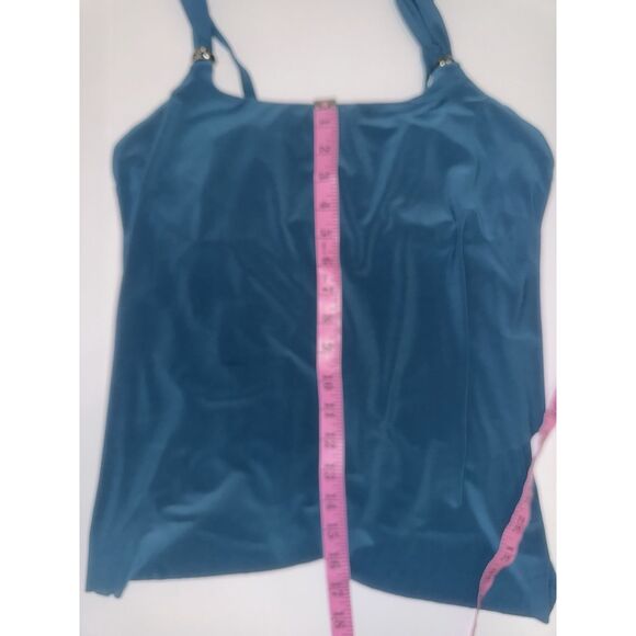 Miraclesuit Razzle Dazzle Asymmetrical Drape Tankini Top/Bottom 2 Pc Swimsuit 8 - Picture 12 of 16